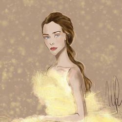 Girl in gold.