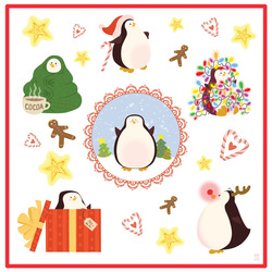 Новогодний стикерпак "Пингвины"