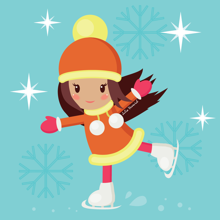 Раскраска Девочка на роликовых коньках - распечатать бесплатно