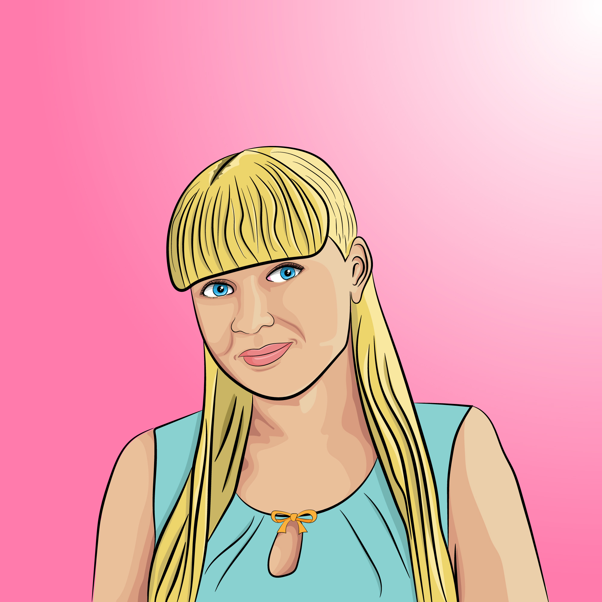 Иллюстрация Векторный портрет по фото в стиле компьютерная графика