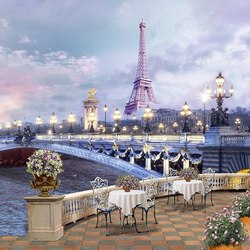 Париж. коллаж . фотообои .