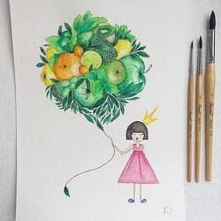 ПРИНЦЕССА акварель