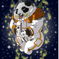 Drunk panda astronaut