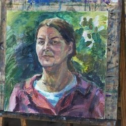 портрет на пленере.С натуры