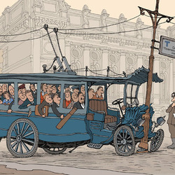 1902 год. Первый троллейбус