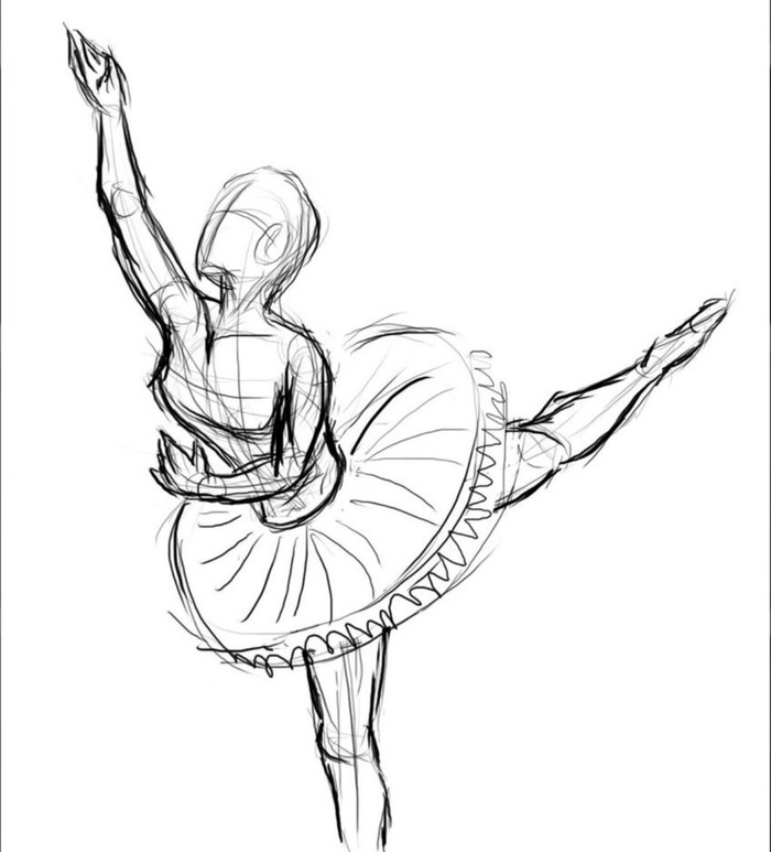 Рисунок человека балерина - 96 фото