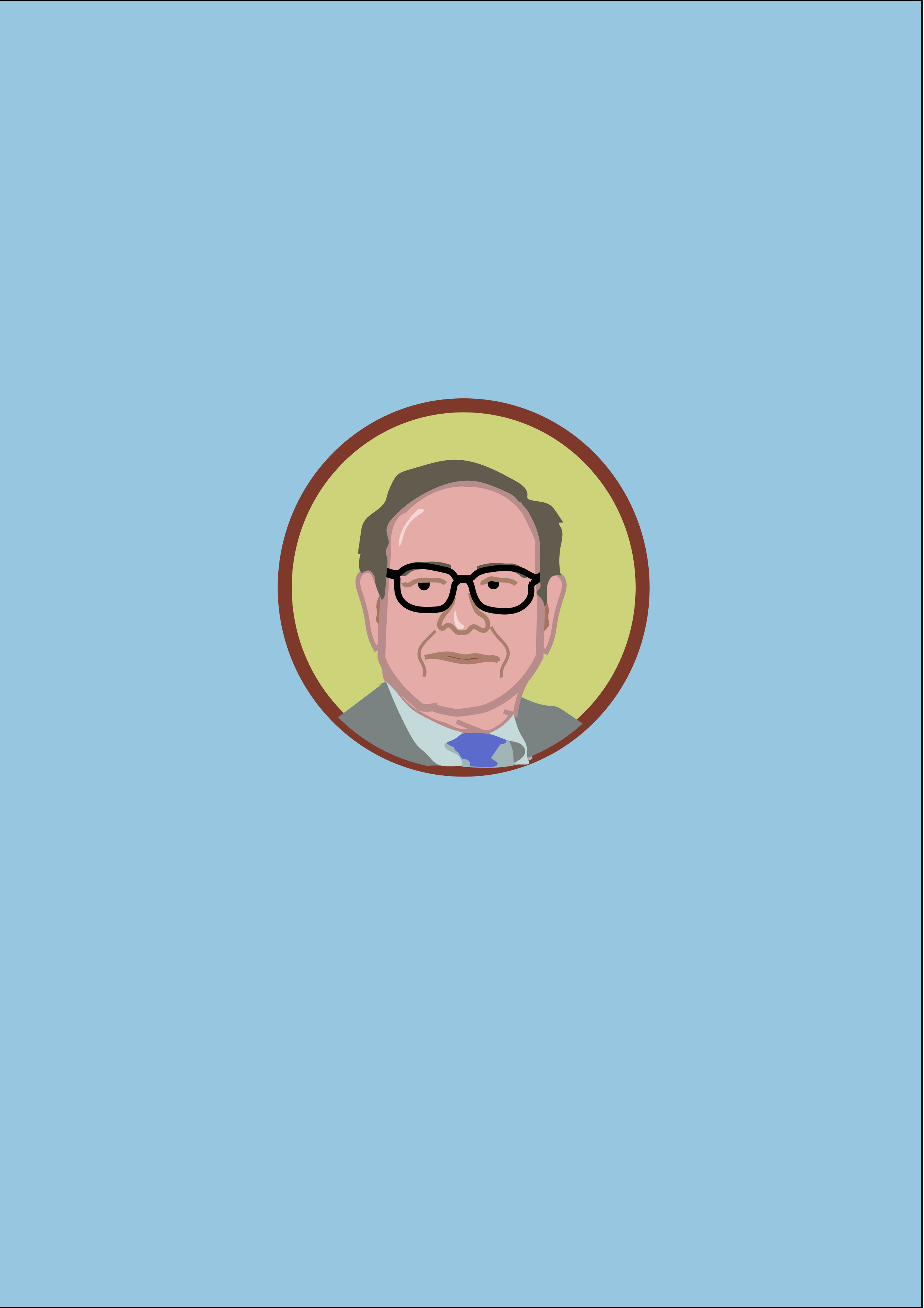 Иллюстрация Уоррен Баффет в стиле компьютерная графика