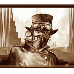 steampunk character