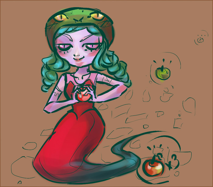 Иллюстрация Классическая змейка в стиле 2d, cg, game dev