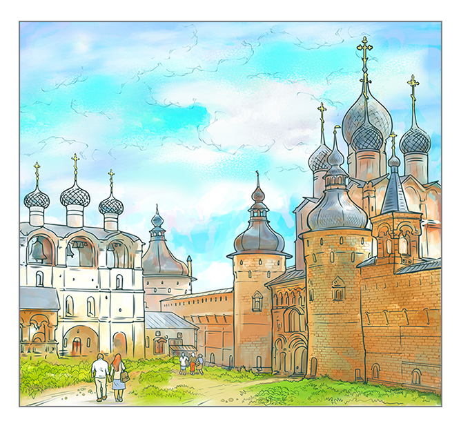 Как рисовать ростовский кремль - 98 фото