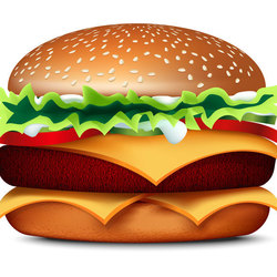 Векторный 3д гамбургер