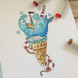Ice Cream Sea Sketch