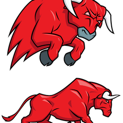 Красный бык. Логотип.