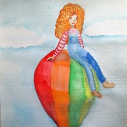 Девочка на воздушном шаре