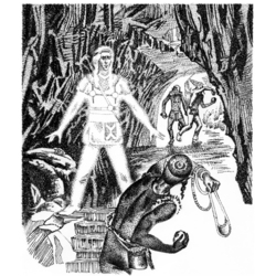 Серия иллюстраций для книги "Паучий замок" глава "Драка"