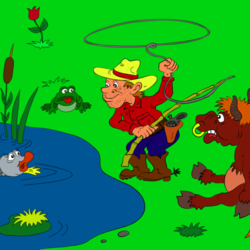 ковбой и рыба