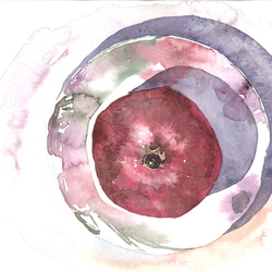 Гранат на тарелке