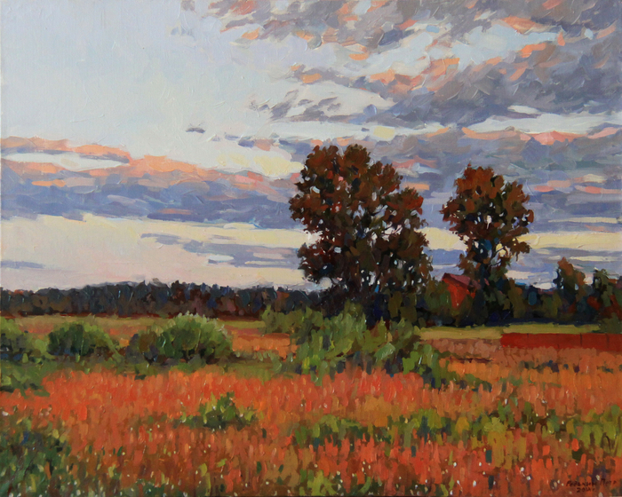 Иллюстрация "Оранжевый вечер" в стиле живопись