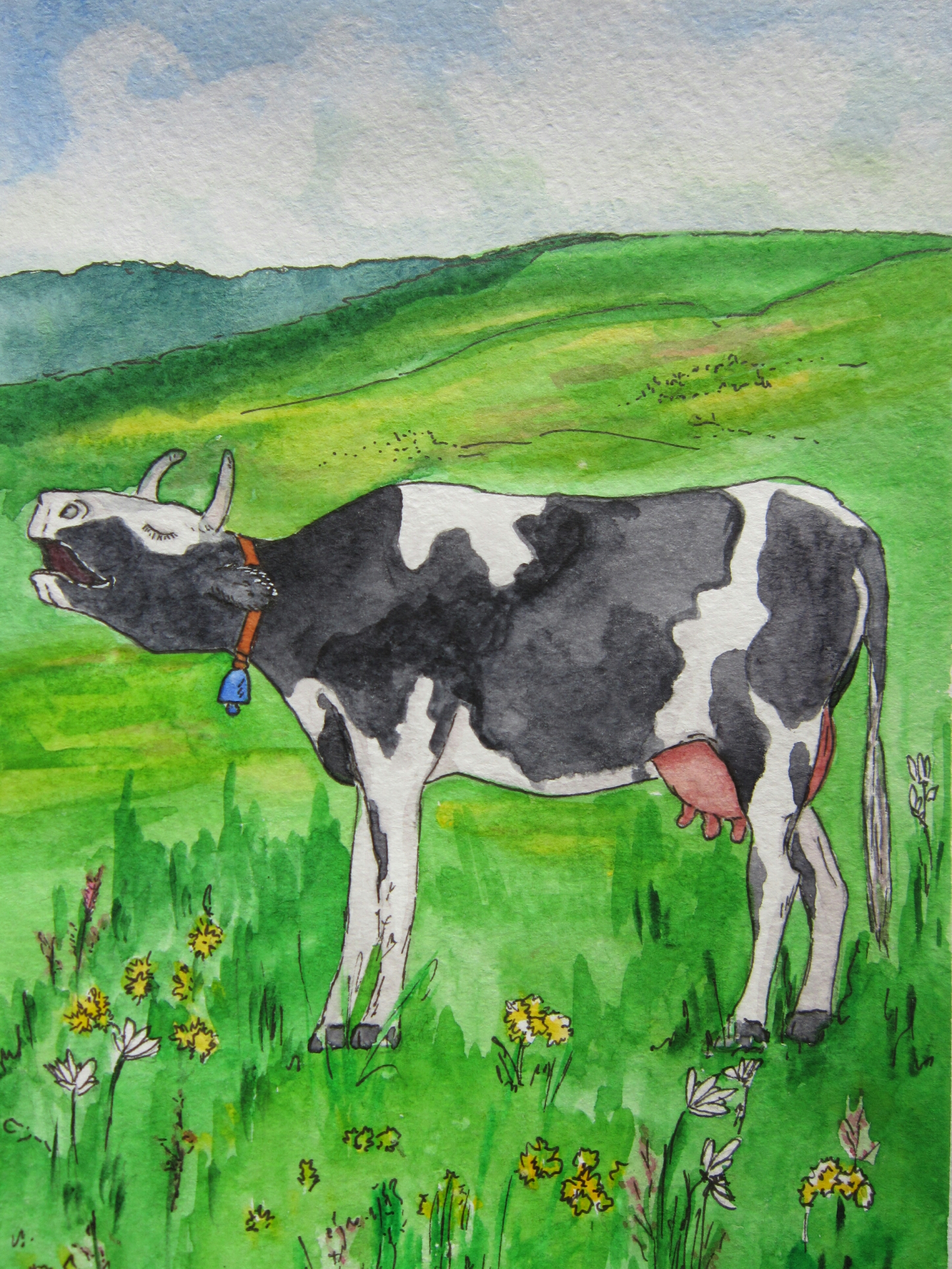 Корова для рисования для детей
