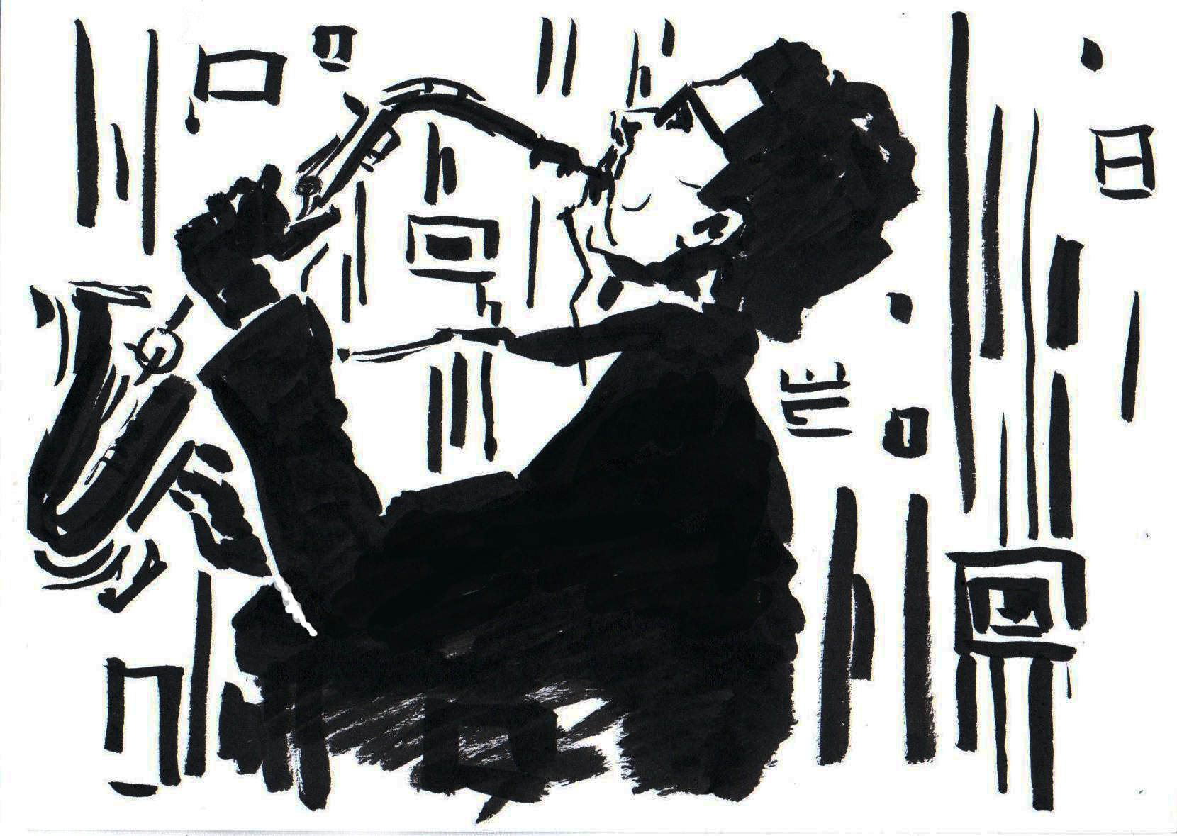 Иллюстрация Музыка в стиле графика | Illustrators.ru