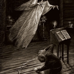 2 ночь Хомы Брута, иллюстрация к повести Гоголя &quot;Вий&quot;