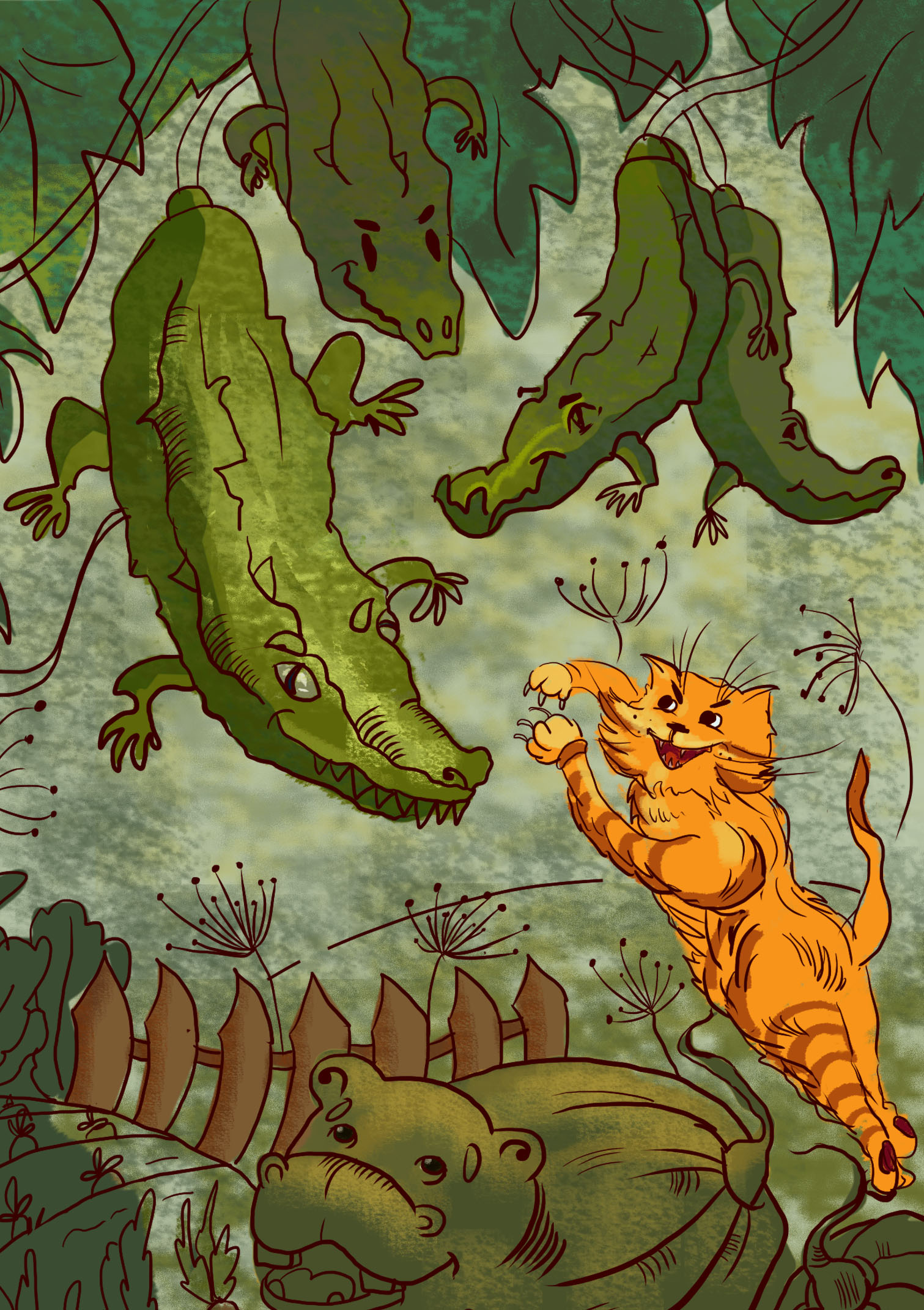 Крокодил в иллюстрациях художников