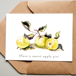 Яблочная открытка