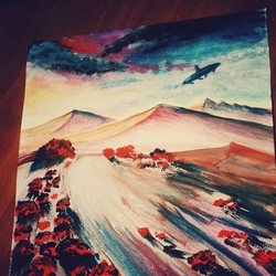 пролетая над дюнами