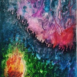 Костер на закате