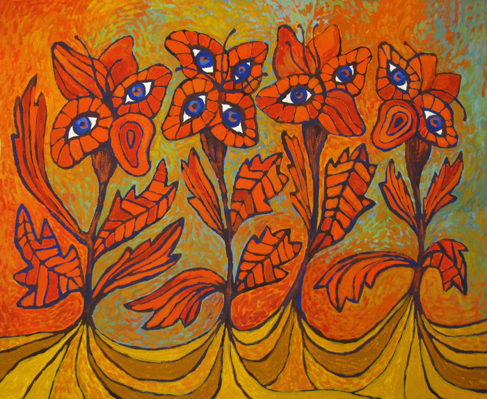 Иллюстрация "Поющие цветы" в стиле живопись