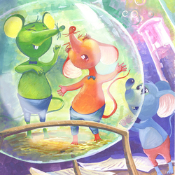 Иллюстрация к рассказу А. И. Сусловой "О мышонке" 