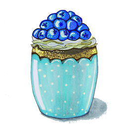 Food illustration Blueberry