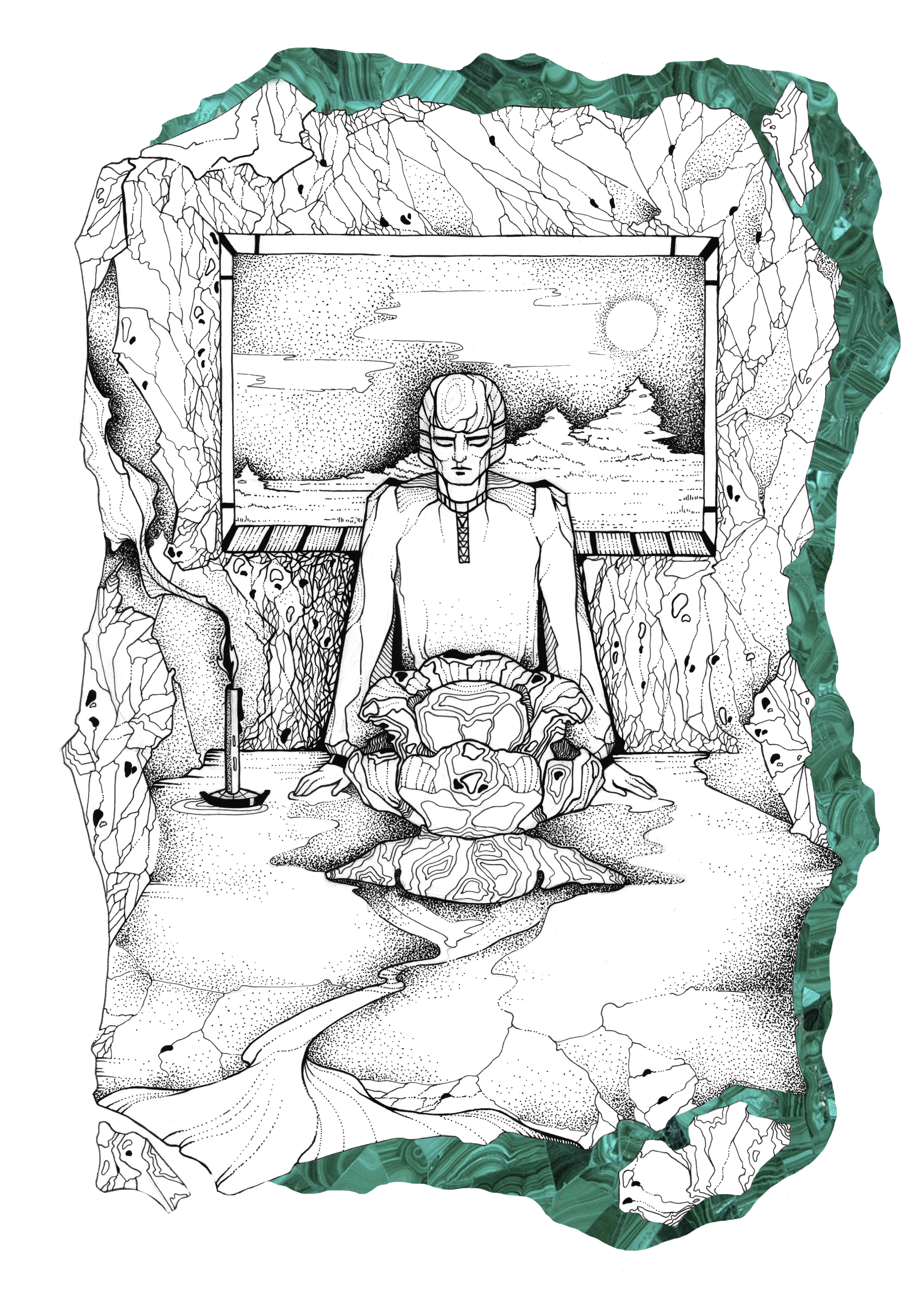 Иллюстрация к сказке Бажова каменный цветок