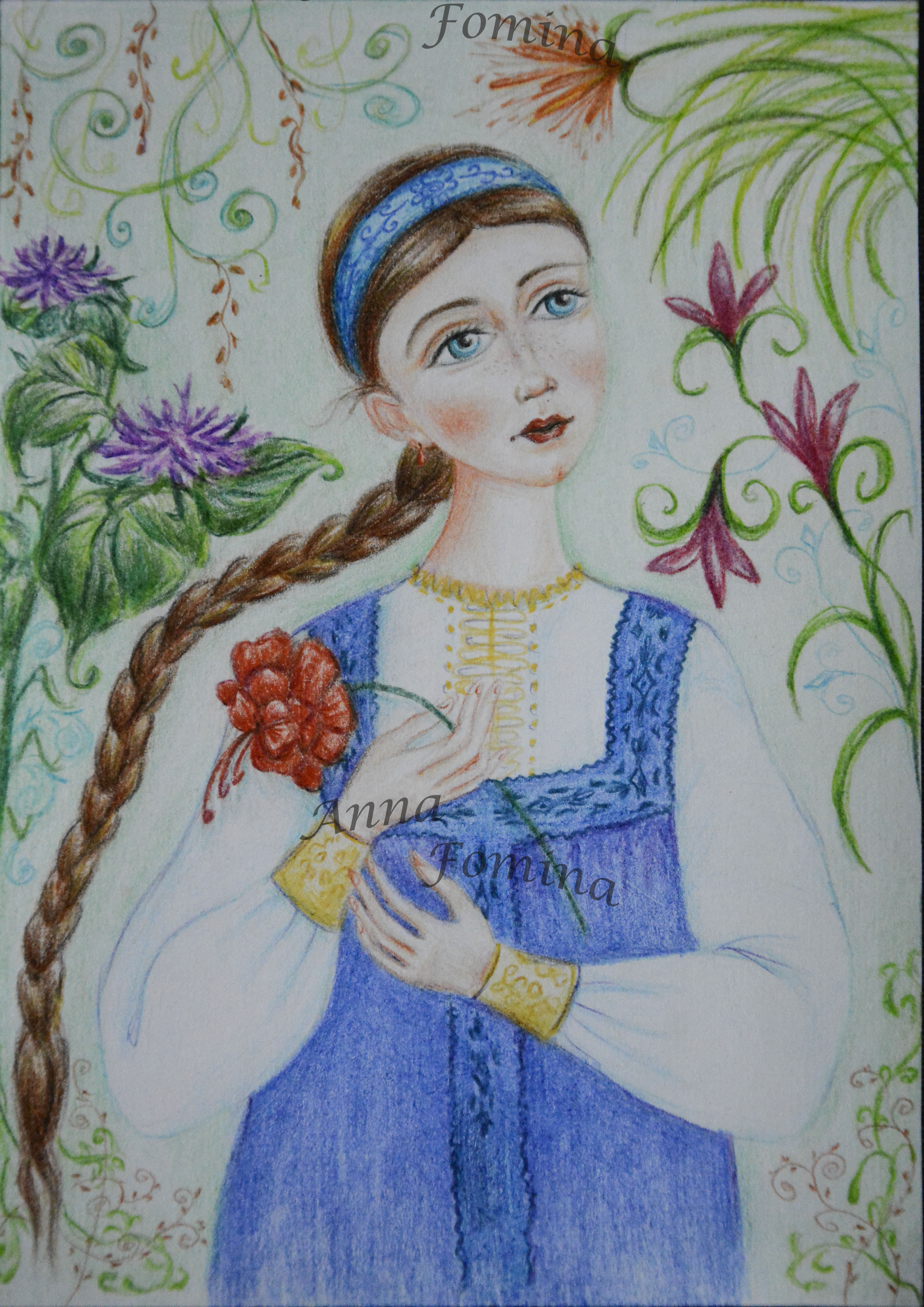 Рисунок по сказке Аленький цветочек