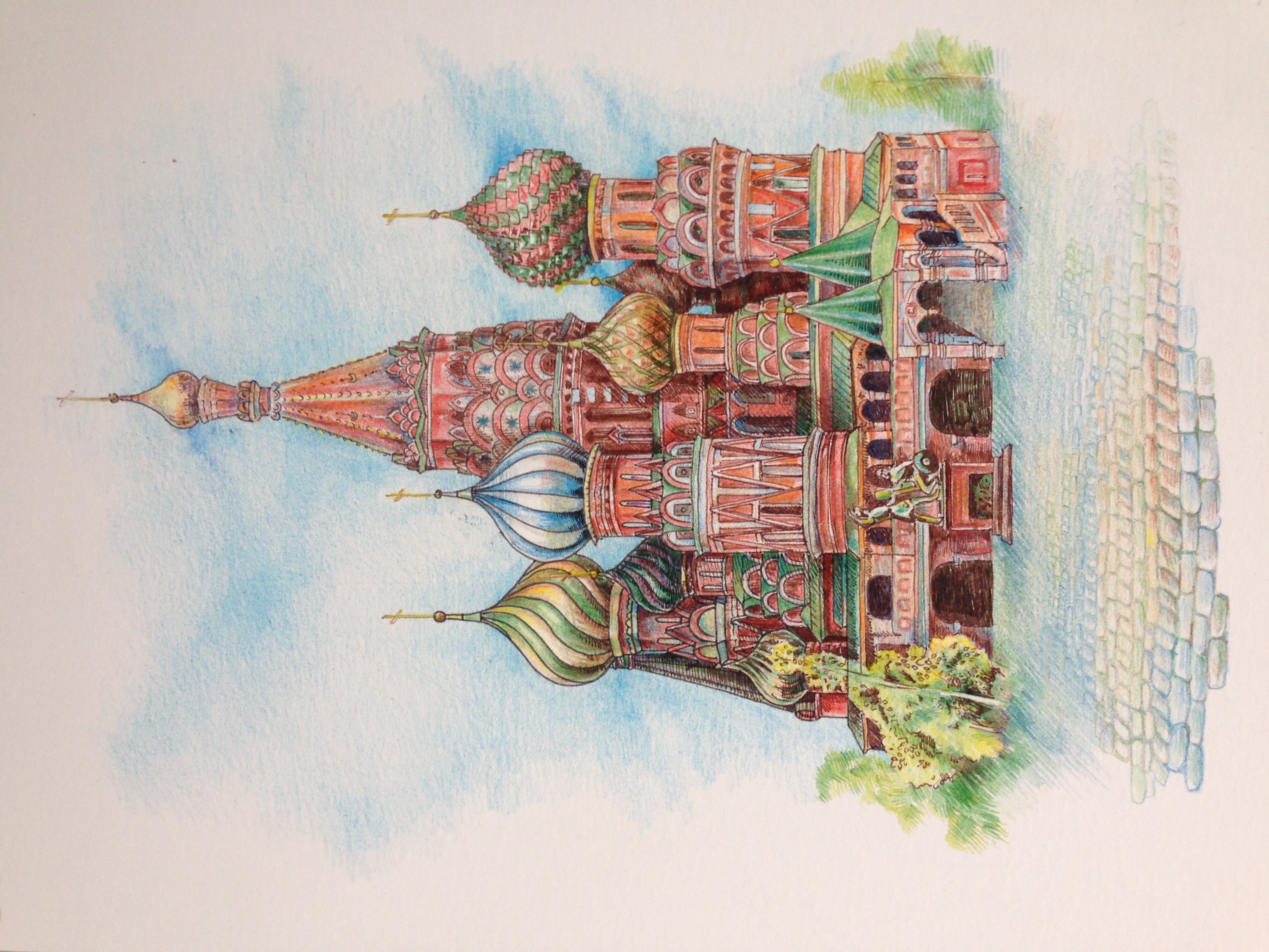 Храм Василия Блаженного иллюстрация