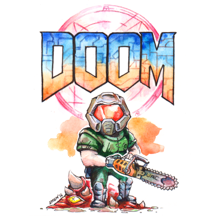 Doom эскиз тату