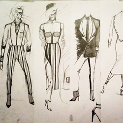 Эскизы моделей одежды