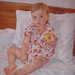 портрет дочери (Эммочка с персиком)