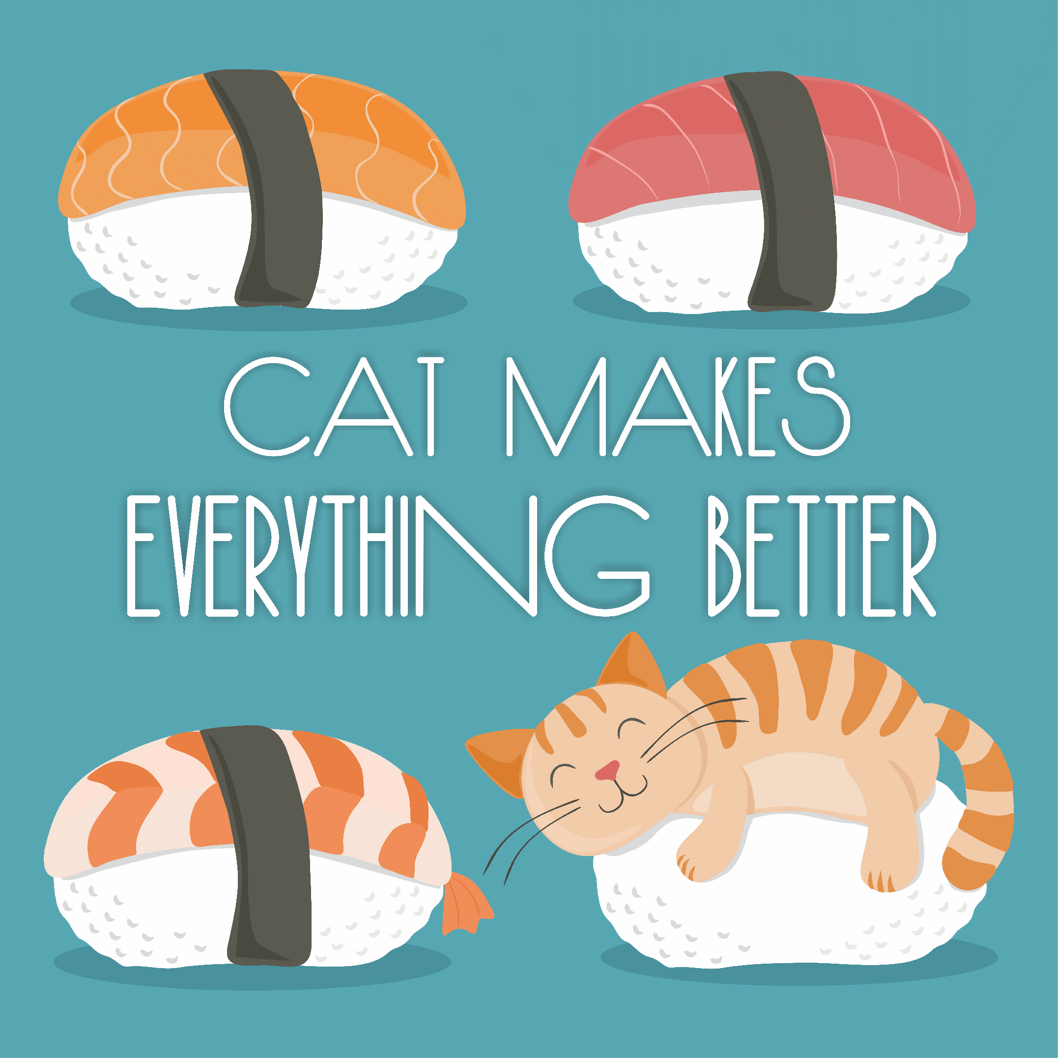 Иллюстрация Суши в стиле детский, другое, компьютерная графика