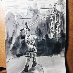 Inktober day 6. Sword