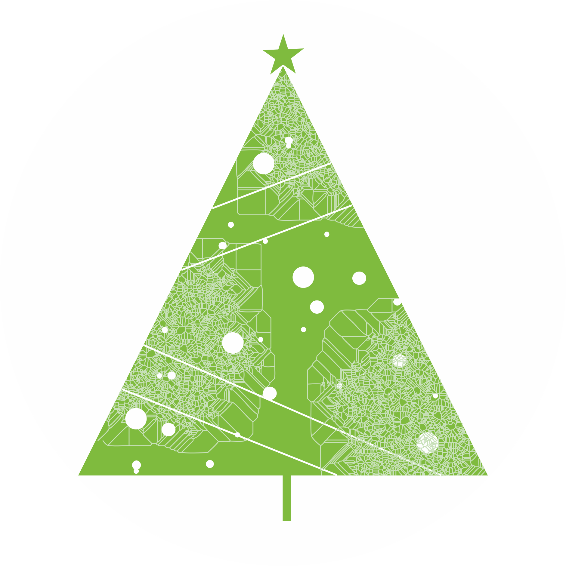 Иллюстрация ель в стиле декоративный | Illustrators.ru