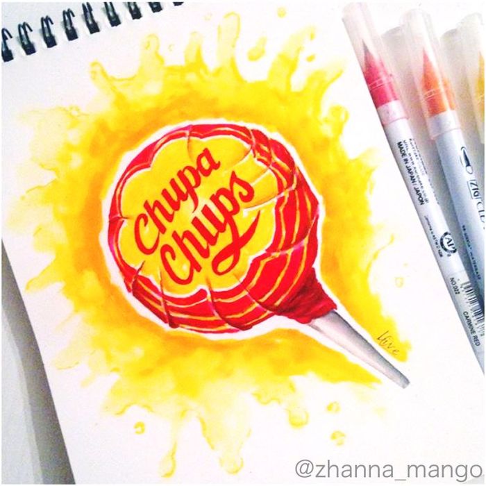 Как нарисовать chupa chups