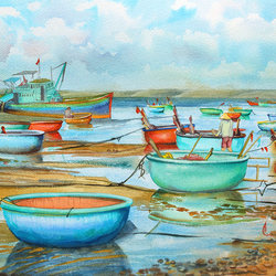  Вьетнамские лодки-корзины