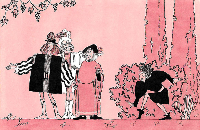 Иллюстрация В. Шекспир. "Много шума из ничего" в стиле