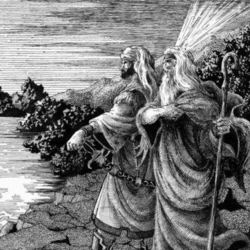 Иисус Навин и Моисей у Иордана