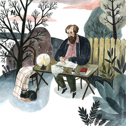 Иллюстрация к календарю «100-летие А. И. Солженицына»