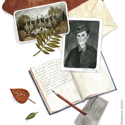 Иллюстрация к календарю «100-летие А. И. Солженицына»
