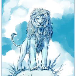 Иллюстрация со львом.
