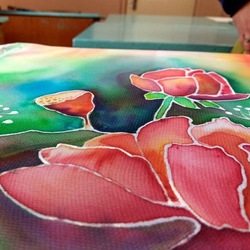 Батик, фрагмент работы