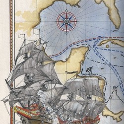 Эскиз иллюстрации к книге о пиратах